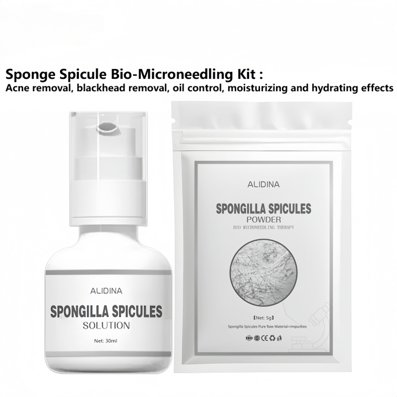 Spongilla Spicules Hydrolyzed Sponge Extract Powder Bio Microneedling Anti-Aging Acne Treatment Natural Algae Peeling Therapy