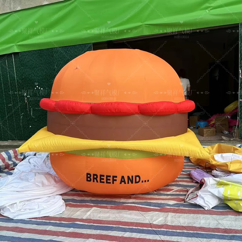 Boyi Customized Inflatable Food Model Inflatable Hamburger