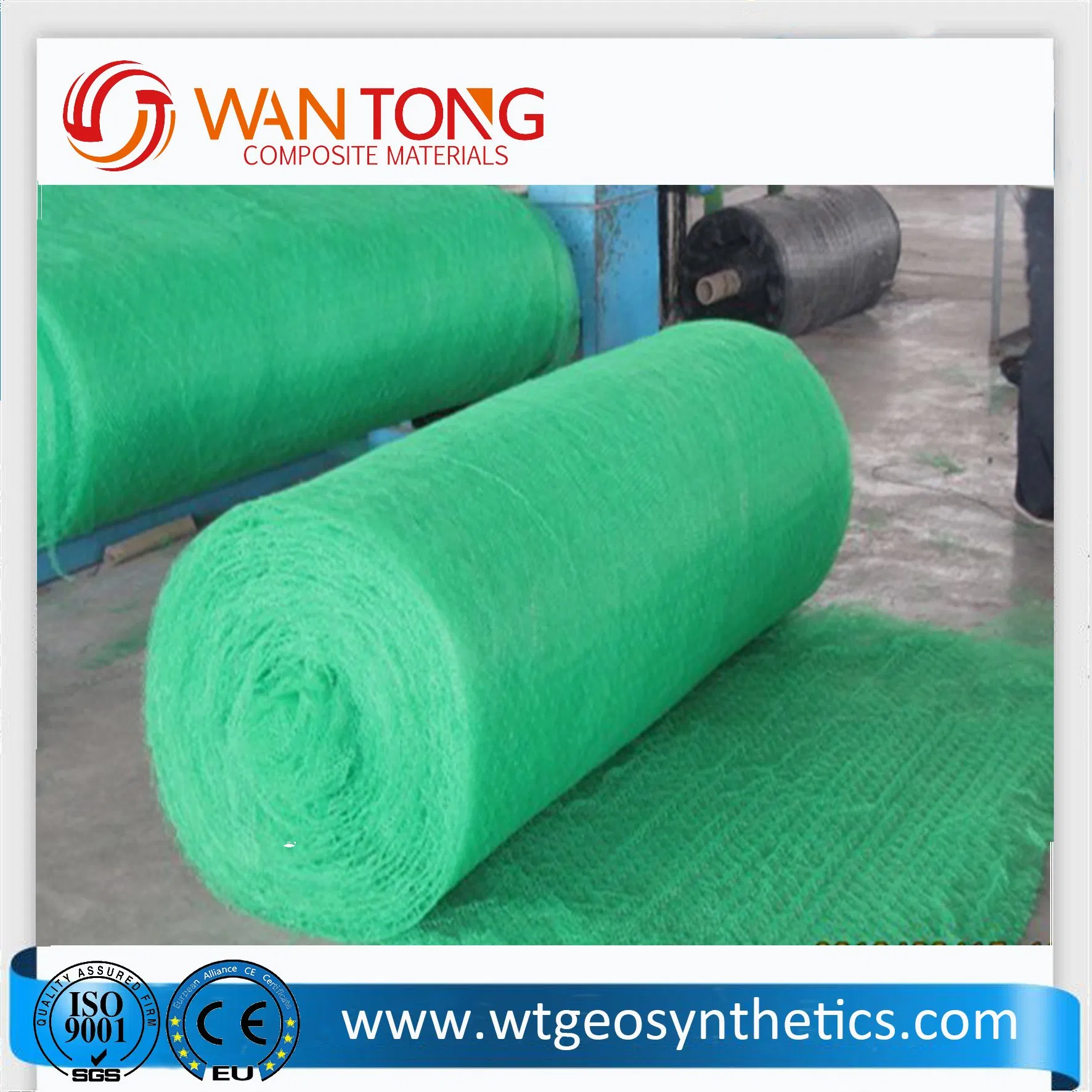 River Wall/Planted Grass/Waterstop Control/Growth Grass Net 3D Geomat