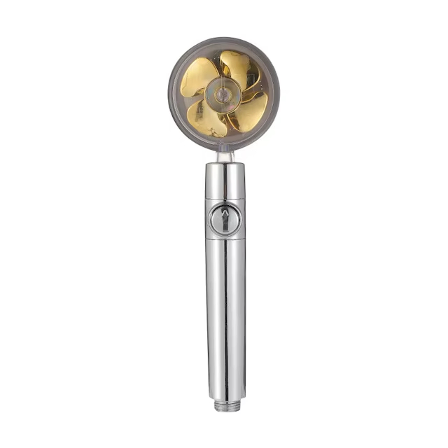 High Pressure Rotating Shower Nozzle with Mini Fan