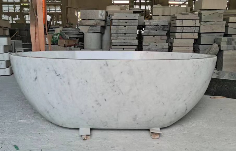 Угловая ванна из цельного мрамора Nature Marble Stone