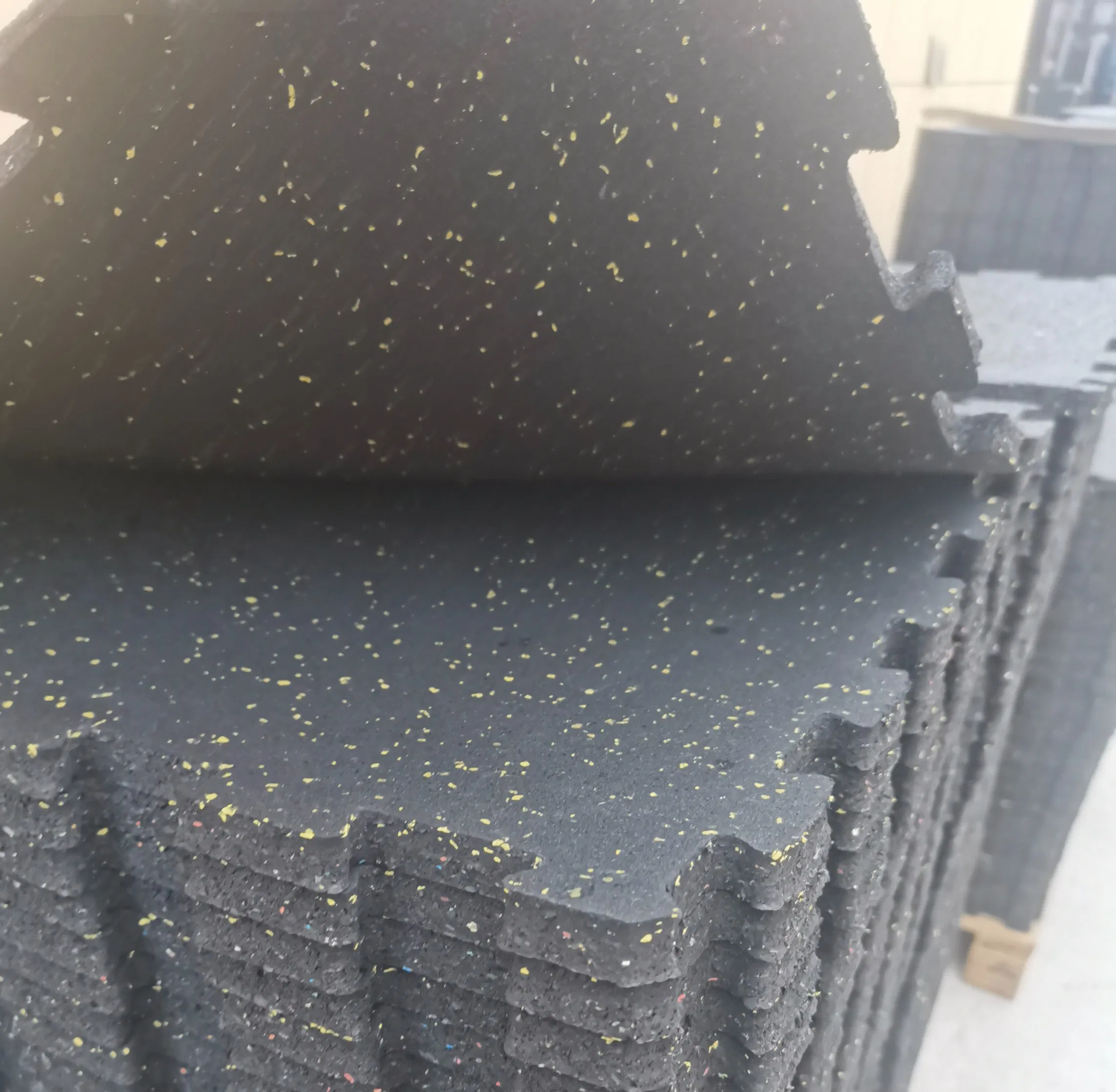 New Arrival Crossfit Gym Floor Interlock Rubber Mat Tile