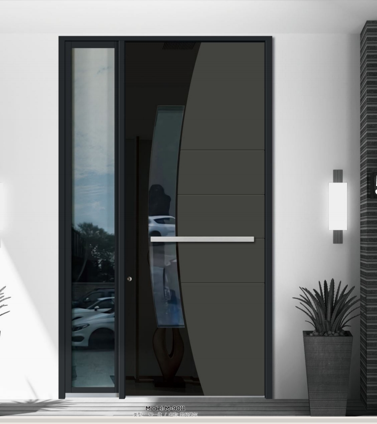 Good Light Transmission Performance Glass Cast Aluminum Door for Entrance Door