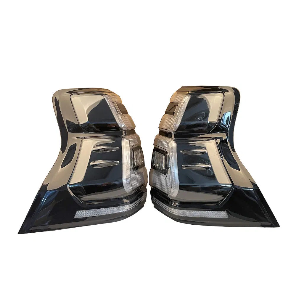 Светодиодные задние фонари Toyota Prado FJ150 с динамическими поворотниками и дымчатым эффектом