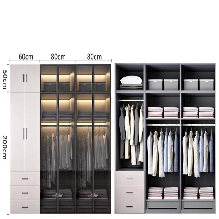 Шкаф-купе для спальни дерево стекло на заказ