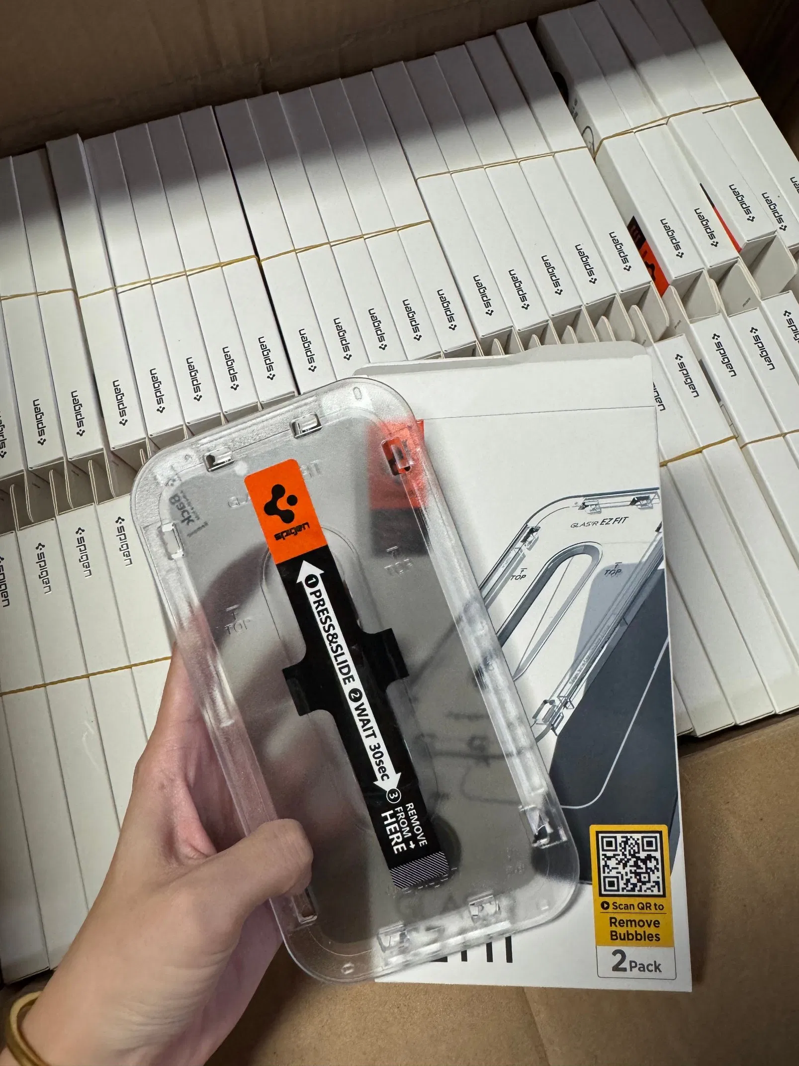 Spigen Tempered Glass Ez Fit Protective Film Compatible with iPhone Air 17 PRO Max