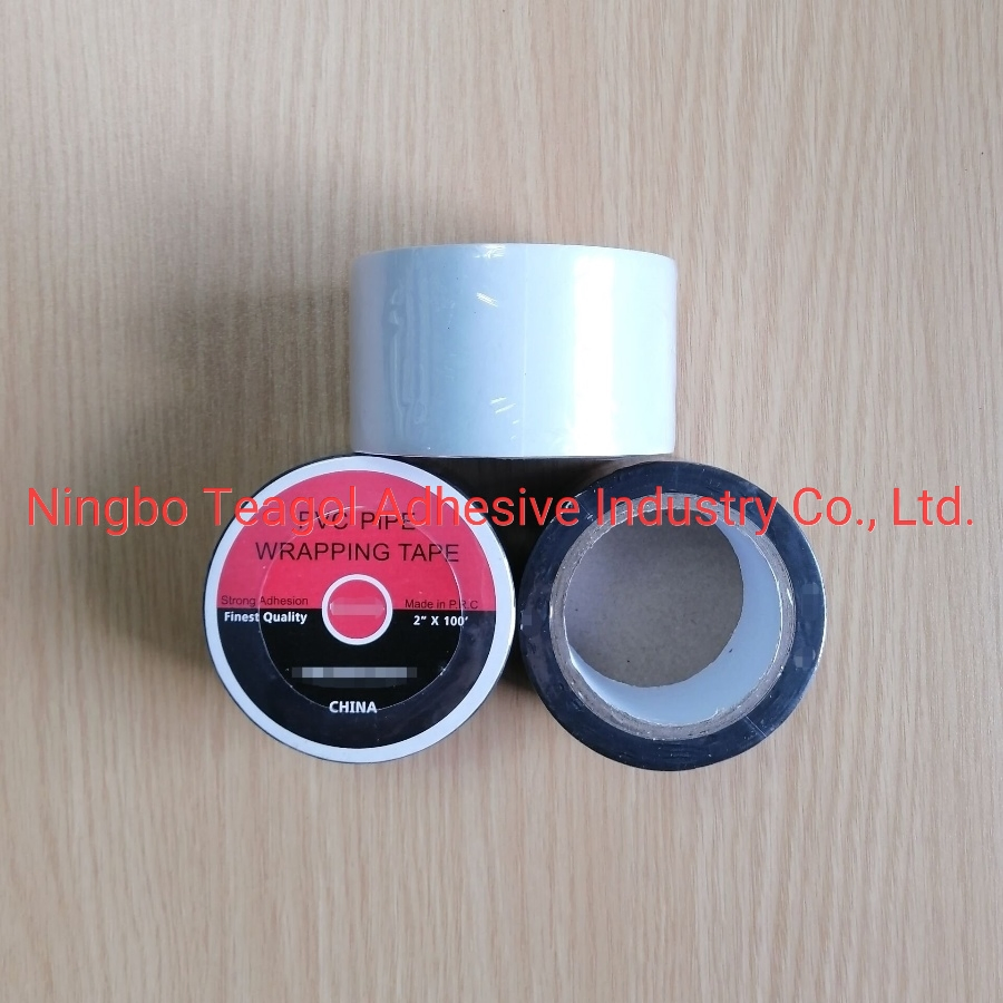 48mmx30m (2"X100") PVC Pipe Wrapping Tape Black White