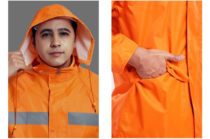 Cheap Price OEM Service Waterproof Reflective Raincoat with Pants Rain Suit Rain Coats Made in Guangzhou