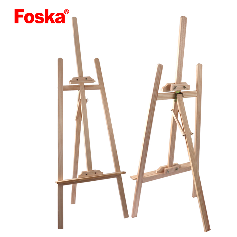 Foska Art Pine Wood Antique Adjustable Painting Stand Display Tripod Easel