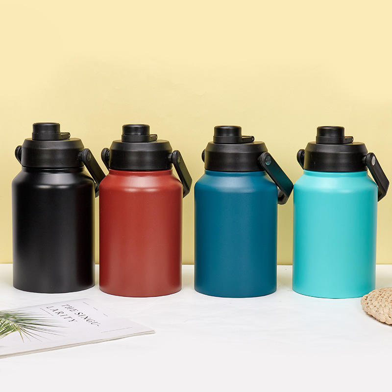 Large Capacity Outdoor Hiking Camping Water Bottle Stainless Steel Vacuum Flask Water Bottle Big