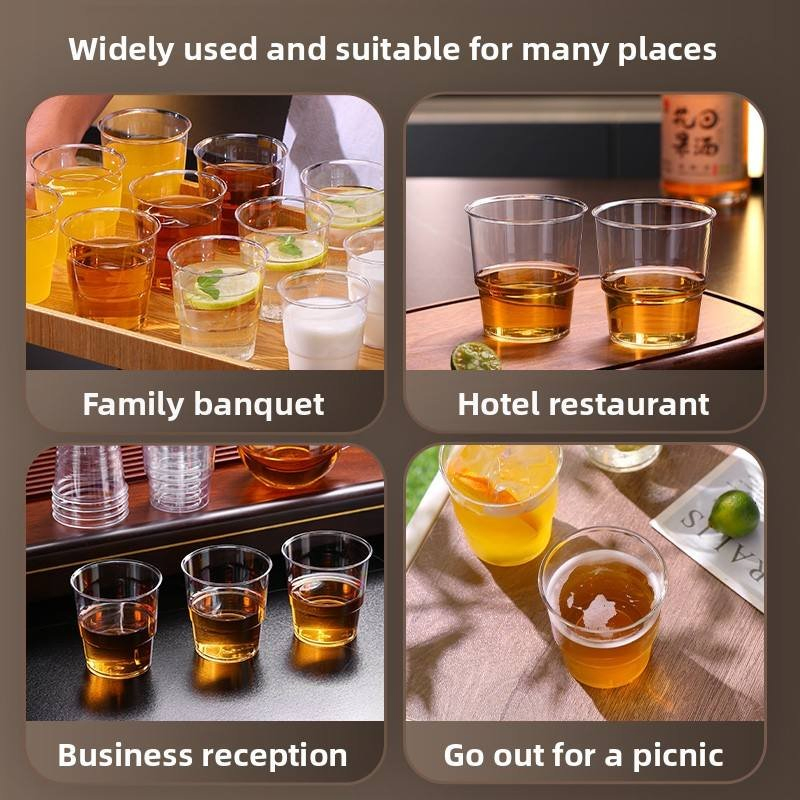 Crystal Clear Food-Grade Pet Disposable Cups for Cold Drinks & Smoothies