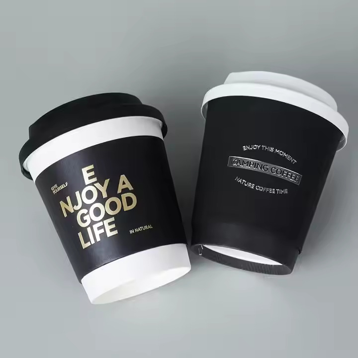 Custom Embossed Double-Walled Paper Cups for Hot Drinks