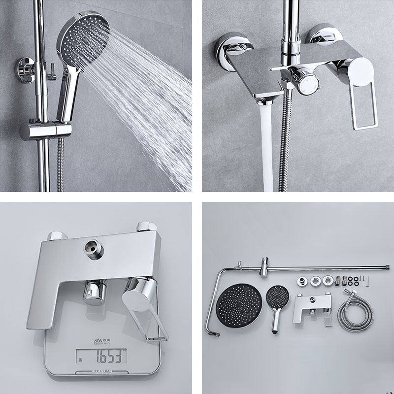 China Bathroom Accessories Luxury Brass Bathroom Chrome Shower Set