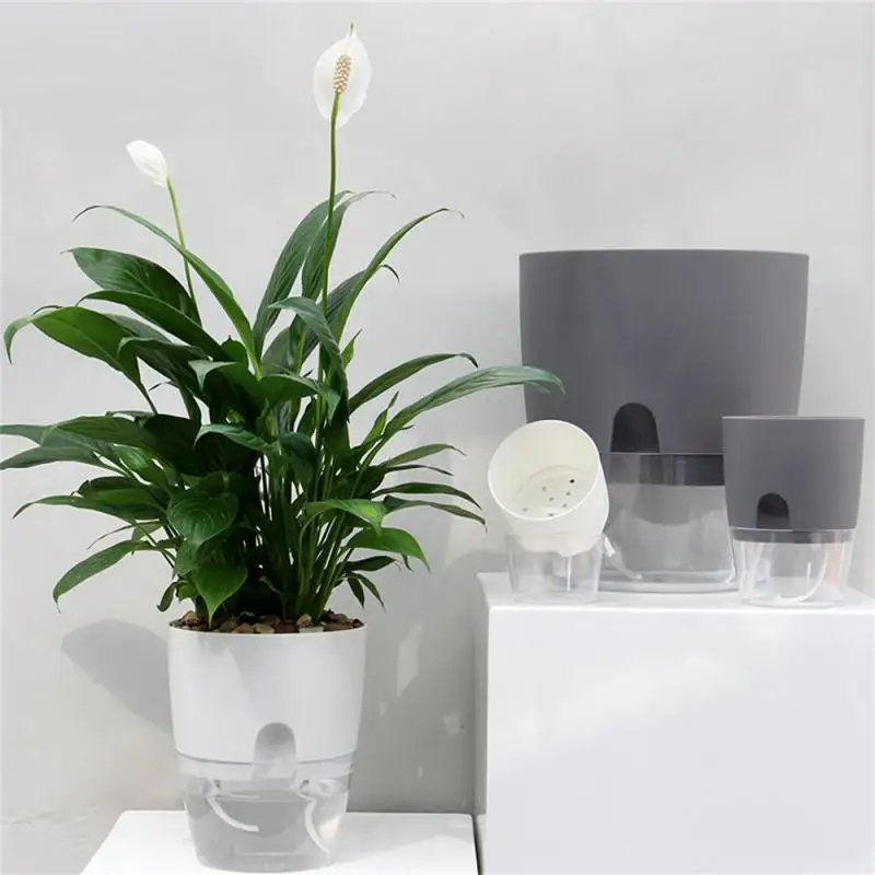 Горшок гидропонный прозрачный двухслойный автополив