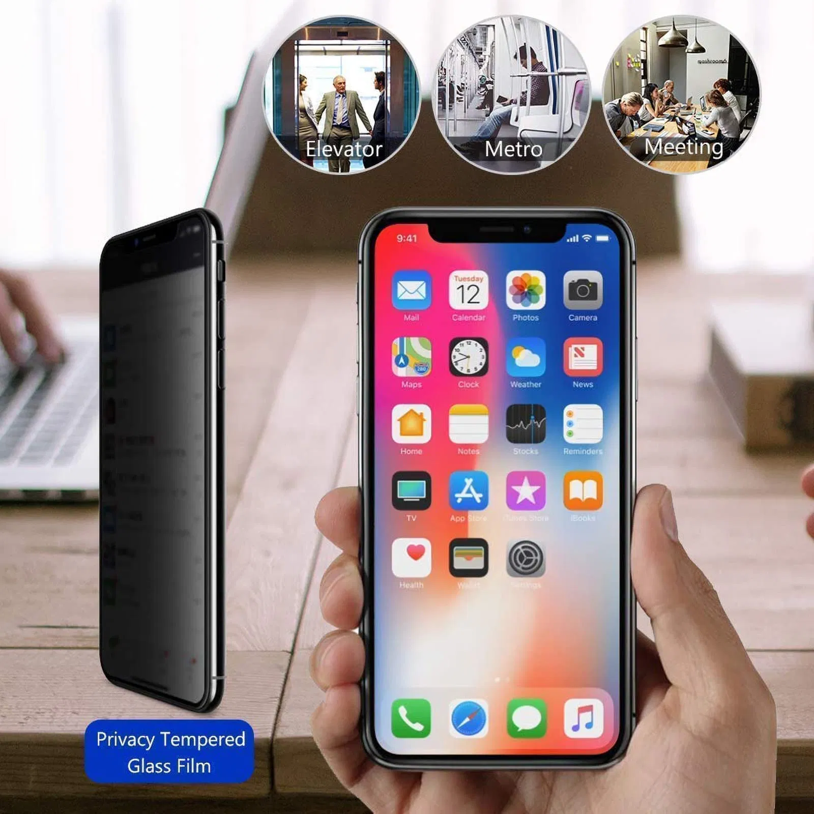 Защитное стекло с приватностью для iPhone 11/XR
