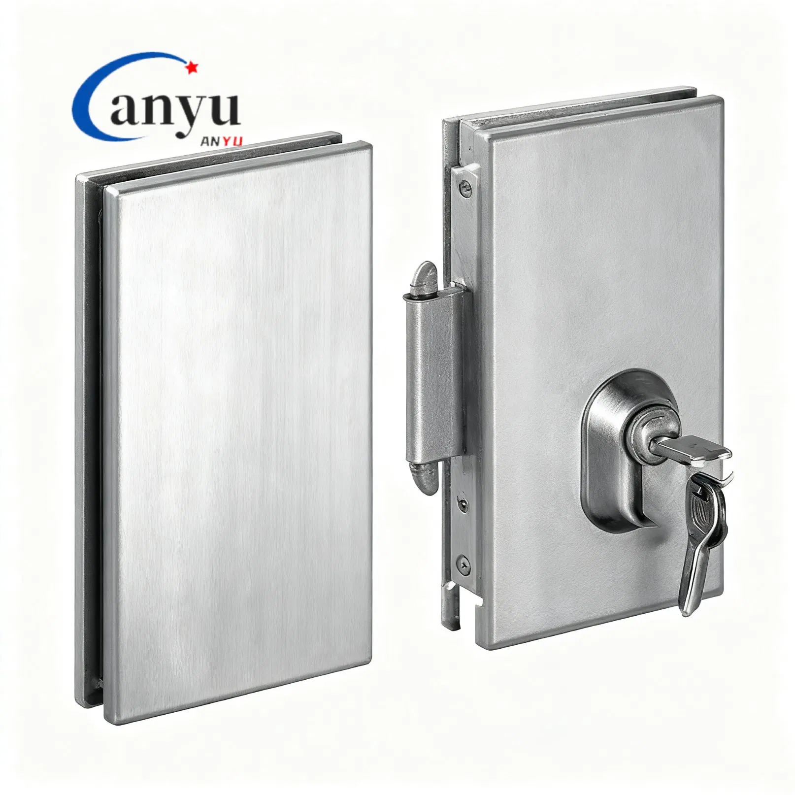 Heavy-Duty Floor Spring with Lock for Secure Door Control Glass Hardware