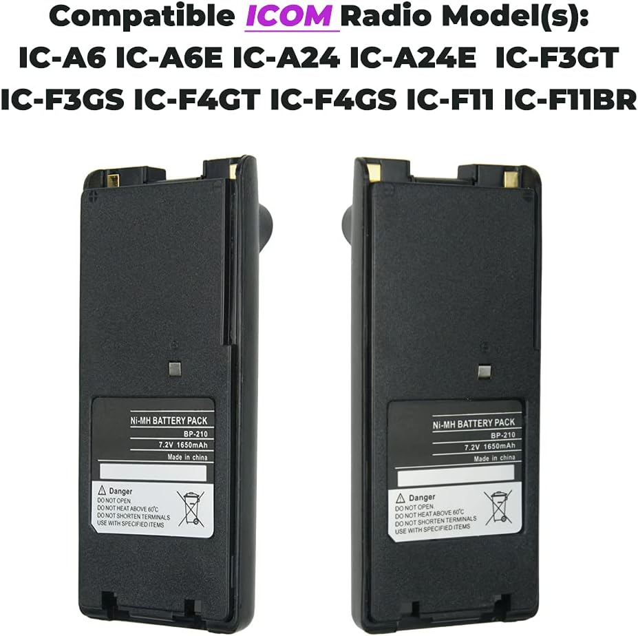 Аккумулятор BP210 1650mAh для раций Icom
