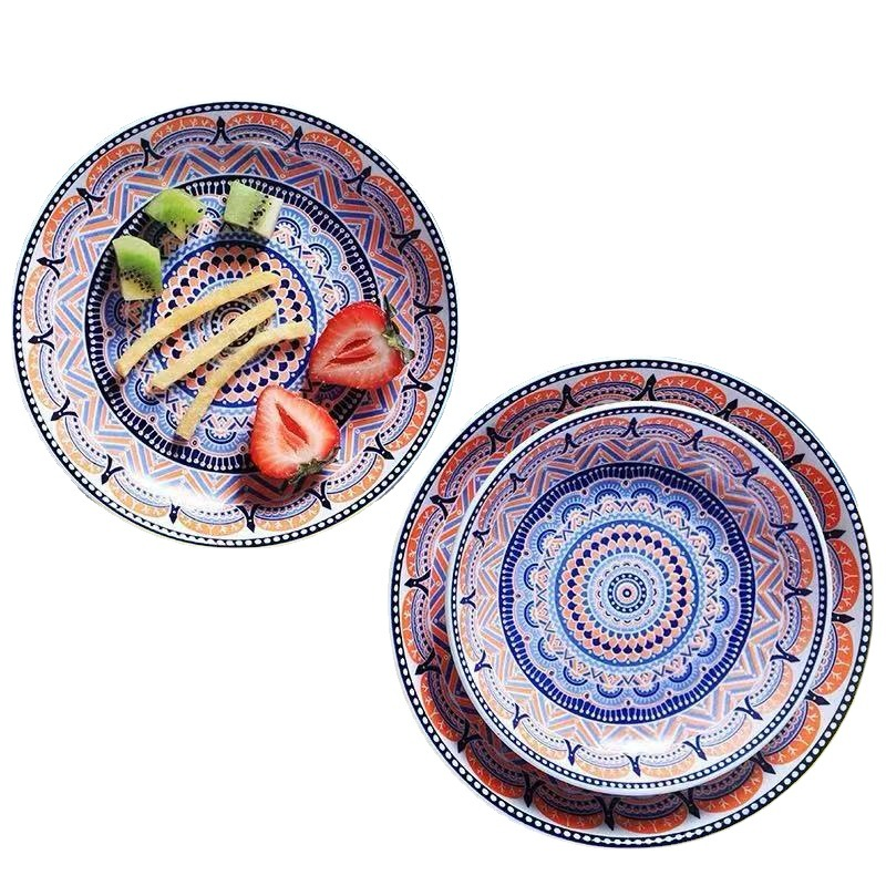 Fruit Rice Soup Plate Pad Printing 6"-12" Porcelainware Ceramics Tableware