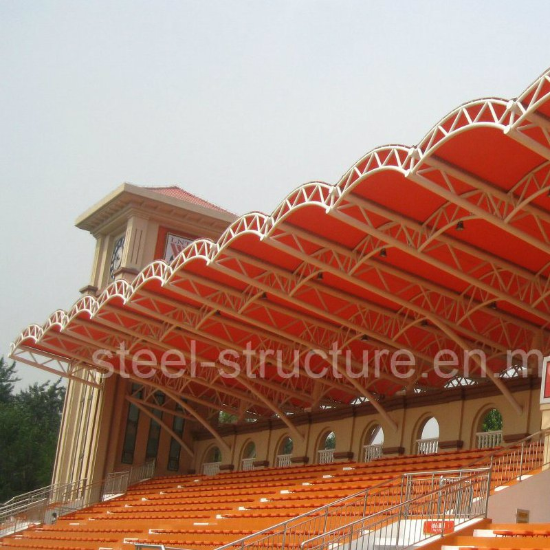 Stadium Steel Structure Construction Building Pipe Truss and Tensioned Membrane