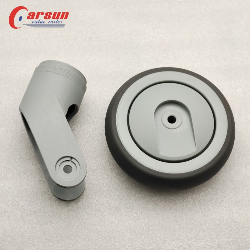 Medical Caster Support Frame All Plastic Caster Support Fork Swivel Wheel Mounting