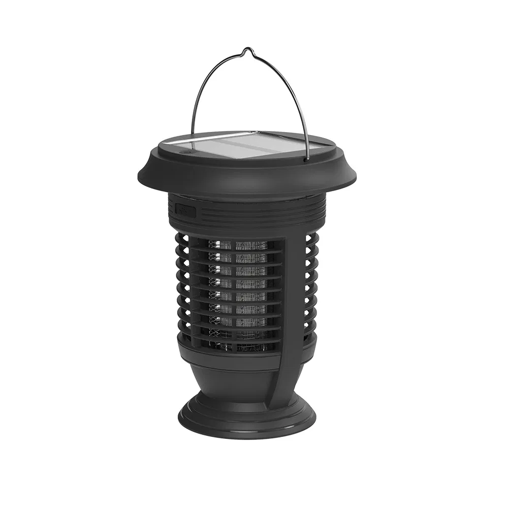 2-in-1 Solar Insect Killer and LED Lamp - Rechargeable, Waterproof, and Self-Cleaning