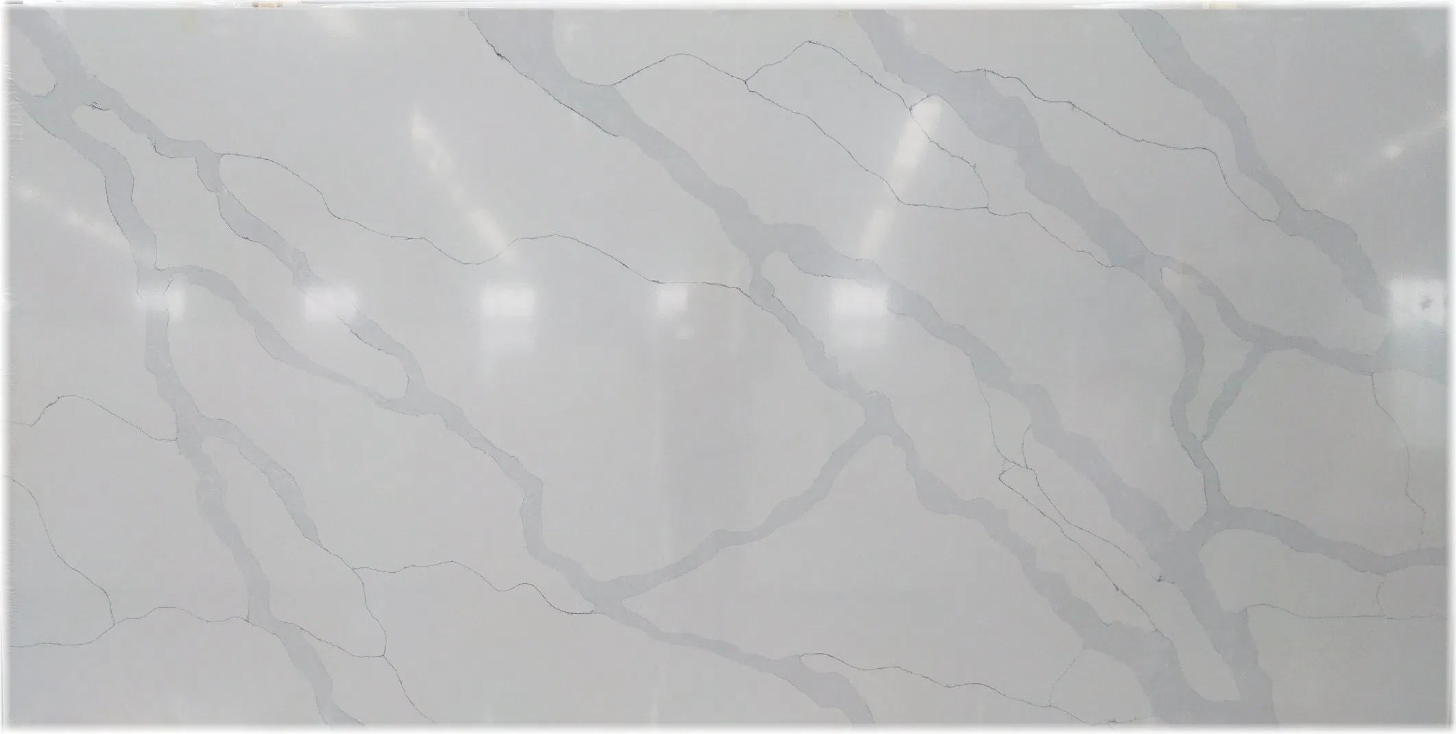 High Quality Artificial Stone White Calacatta Quartz Slabs Book Match Polished