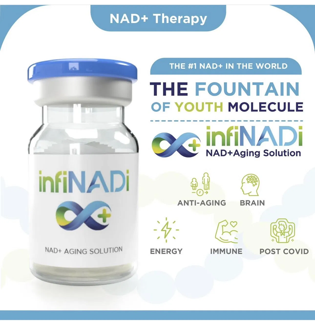 Infinadi + Aging Solution Therapy - The Fountain of Youth Molecule Medicine Cell Regeneration DNA Repair