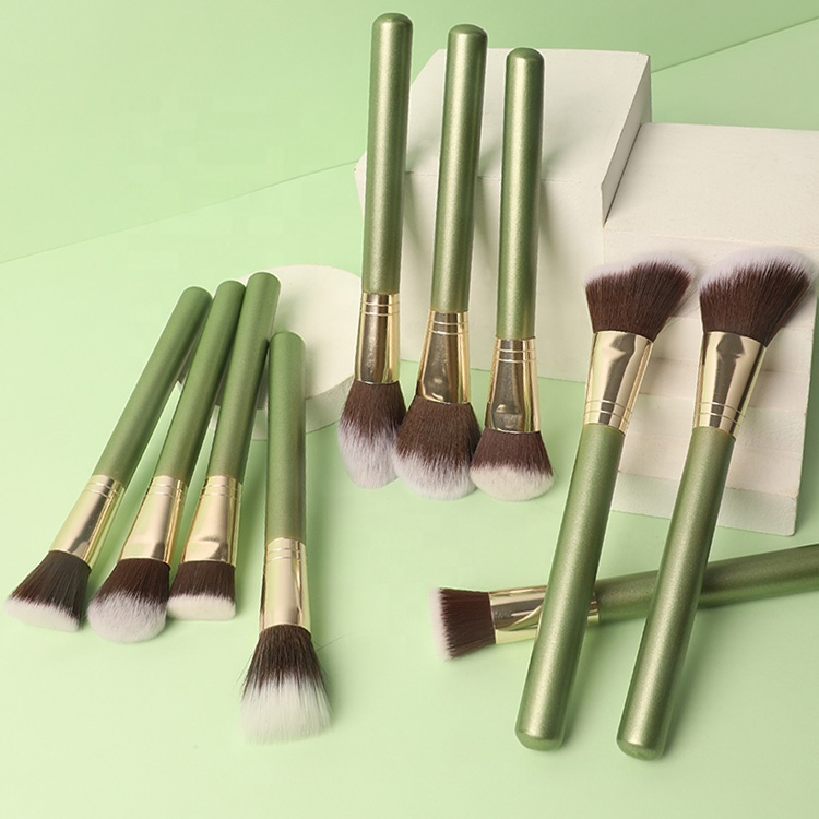 Hot Sale Brown Hair 7 Big Variety 20 Pieces 15PCS 14 Piece Double End Vegan Professional Makeup Brush Set