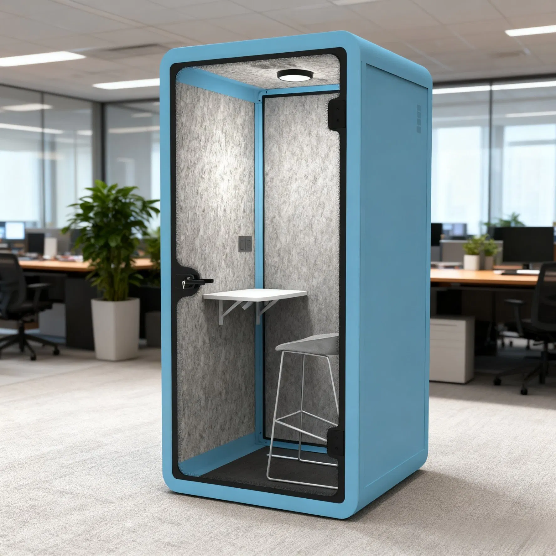 Soundproof Office Telephone Booth Adjustable Acoustic Silent Pod for Meetings
