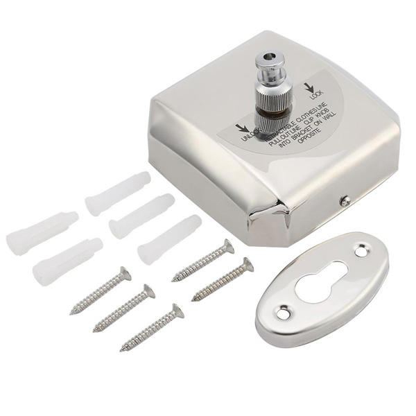 Retractable Black Clothes Line Indoor Laundry Single Clothes Dryer Hanger Stainless Steel