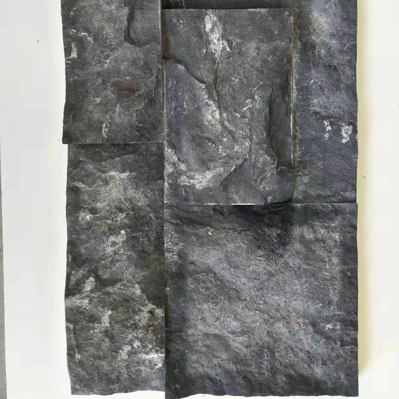 Chinese Bluestone Wall, Chinese Blue Limestone Split Face Wall Stone