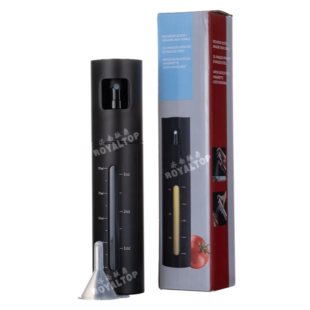 Black Stainless Steel Olive Oil Vinegar Water Spray Bottle Mini for Kitchen Cooking Camping Barbecue