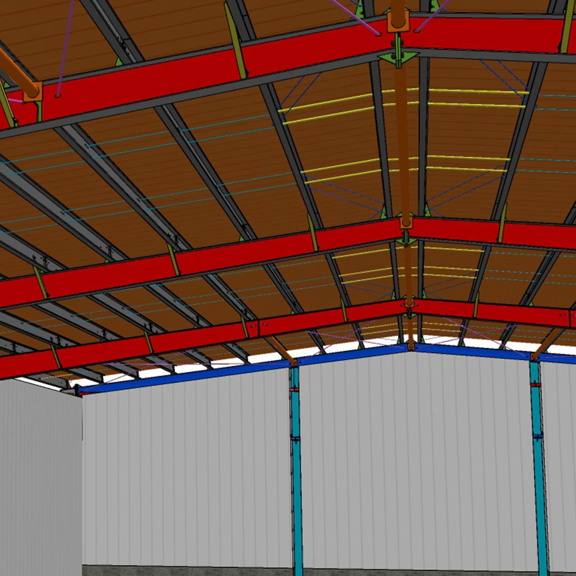 Heavy-Duty China Wholesale Customized ISO CE Steel Structure Building Material of Steel Structure Farm Warehouse Shed with Brick Wall