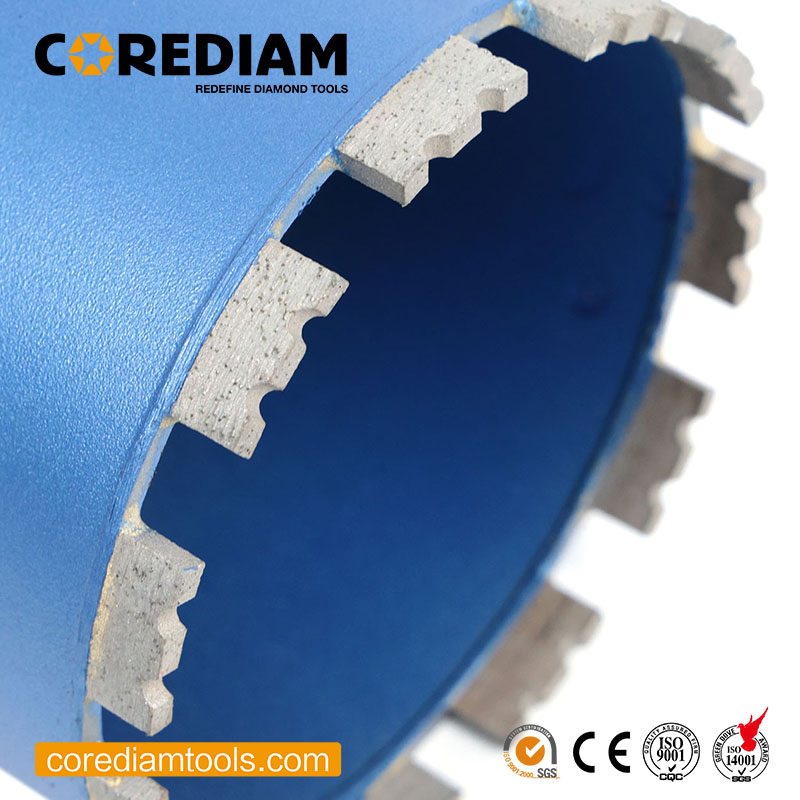 127mm Brazed Diamond Concrete Core Drill with Great Wall Segments From Made in China