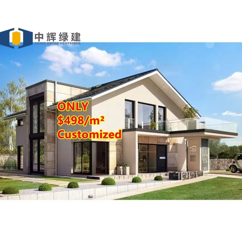 Steel House Smarthouse Light Steel Villa Low-Cost Prefab Light Gauge Steel Structure Frame Hotel Prefab House Project