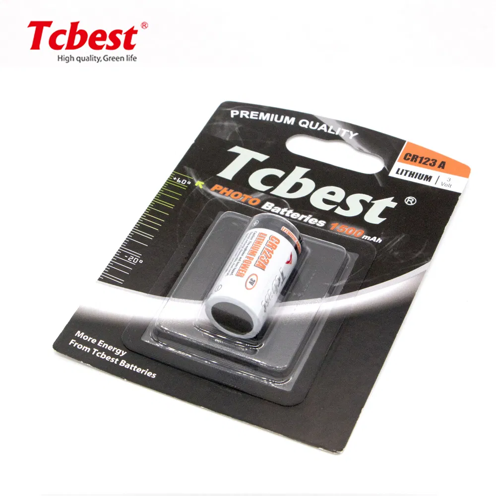 New Best OEM 3V Cr123A Button Cell 1500mAh Non Rechargeable Lithium Battery