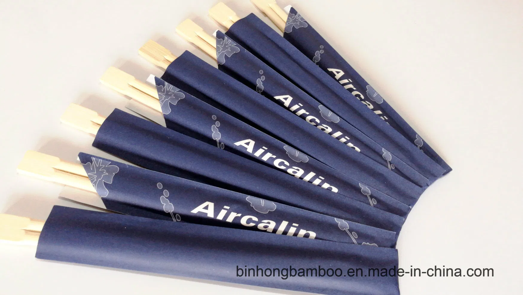 9" Twins Bamboo Chopsticks with Customsize Print Logo