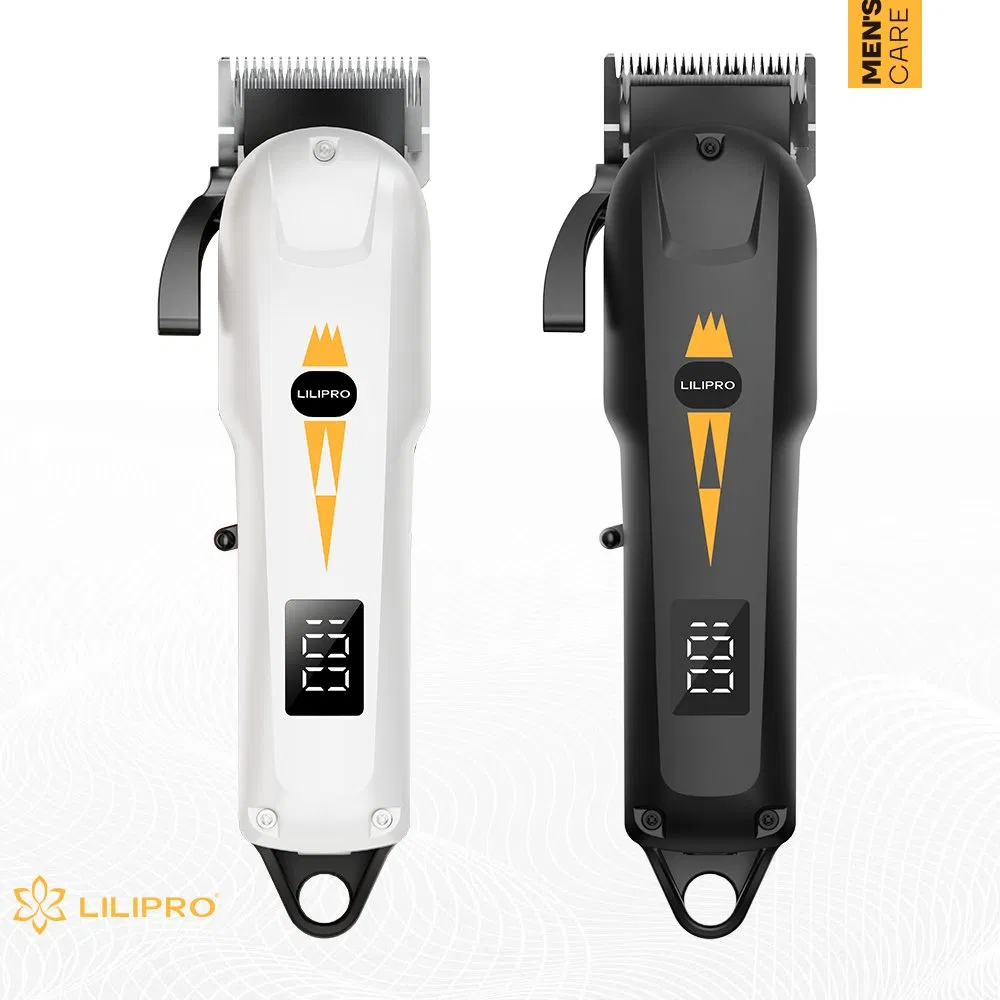 Lilipro L20 Cordless Hair Clippers, Black and White Clipper with 5cr Fade Blades, 2000mAh Battery