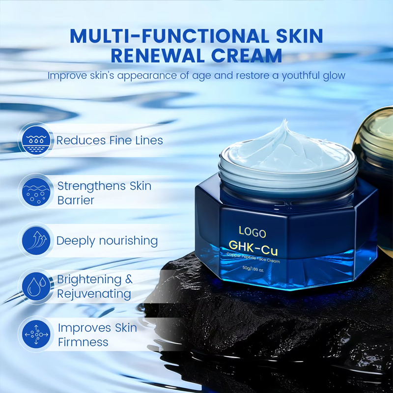 Ditong Blue Copper Peptide Facial Cream Anti Aging Repairing Skincare Face Moisturizer Anti Wrinkle Ghk-Cu Cream