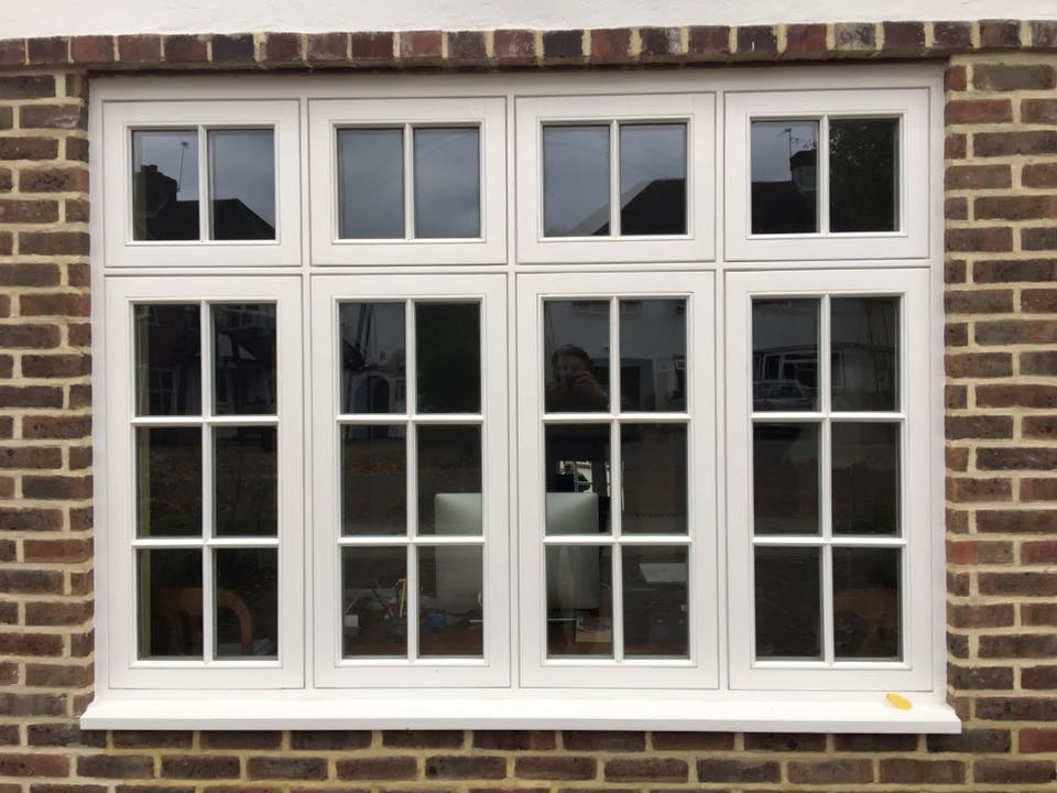 White Color Double Glazed UPVC Casement Windows with Mosquito Net