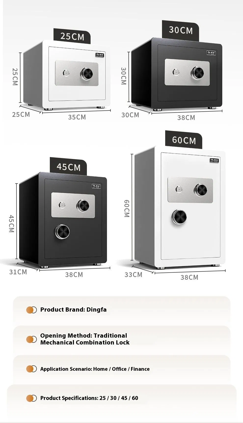 2025 Advanced Fingerprint Safe Cabinet with Dual Mechanical Lock