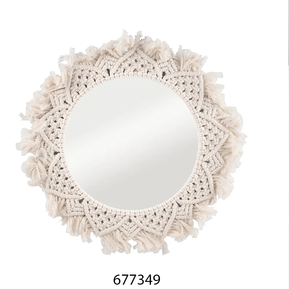 Brown Velvet MDF Desktop Cute Bear Vanity Mirror for Home Decor