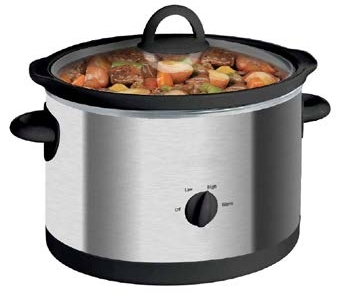 6 Quart Slow Cooker with Multiple Temperature Settings for Family Dinner