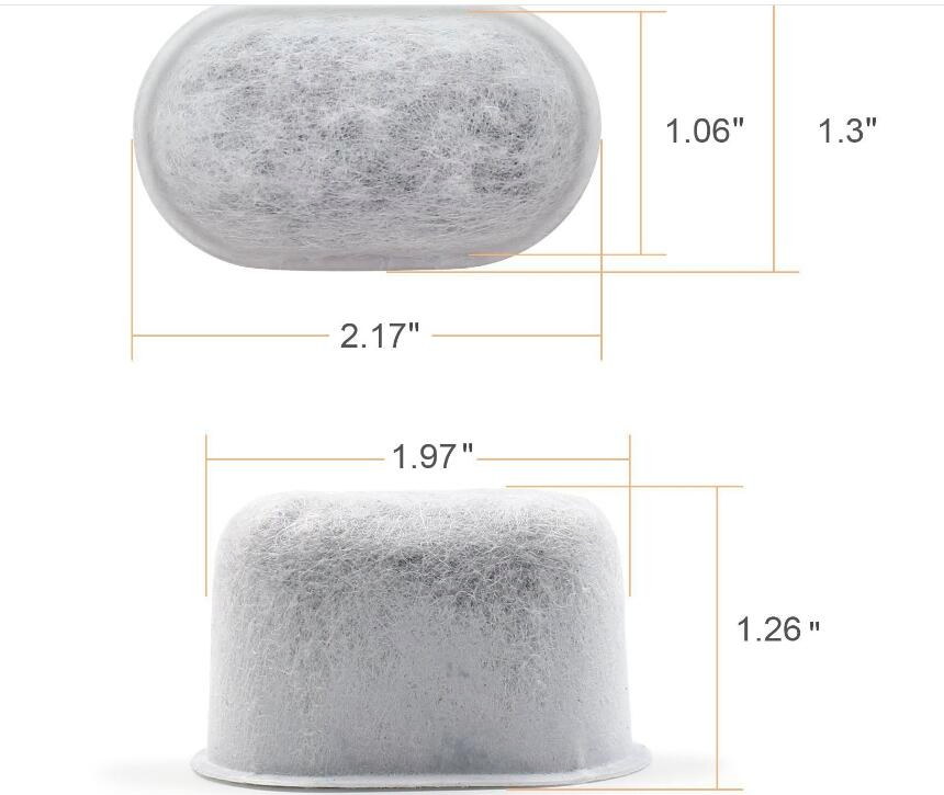 6 pack Popular activated charcoal water filter for coffee machine