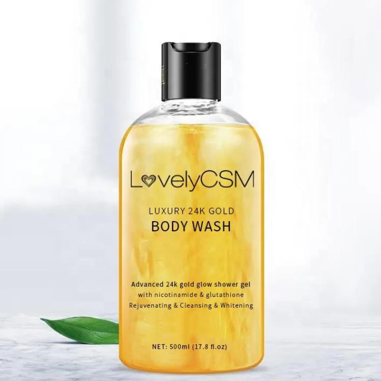 Online Wholesale in Stock Shower Gel 24K Female Men's Liquid Soap Gold Private Label Body Fragrance Hotel Natural Adults Hotel Travel SPA Home Washing Gel