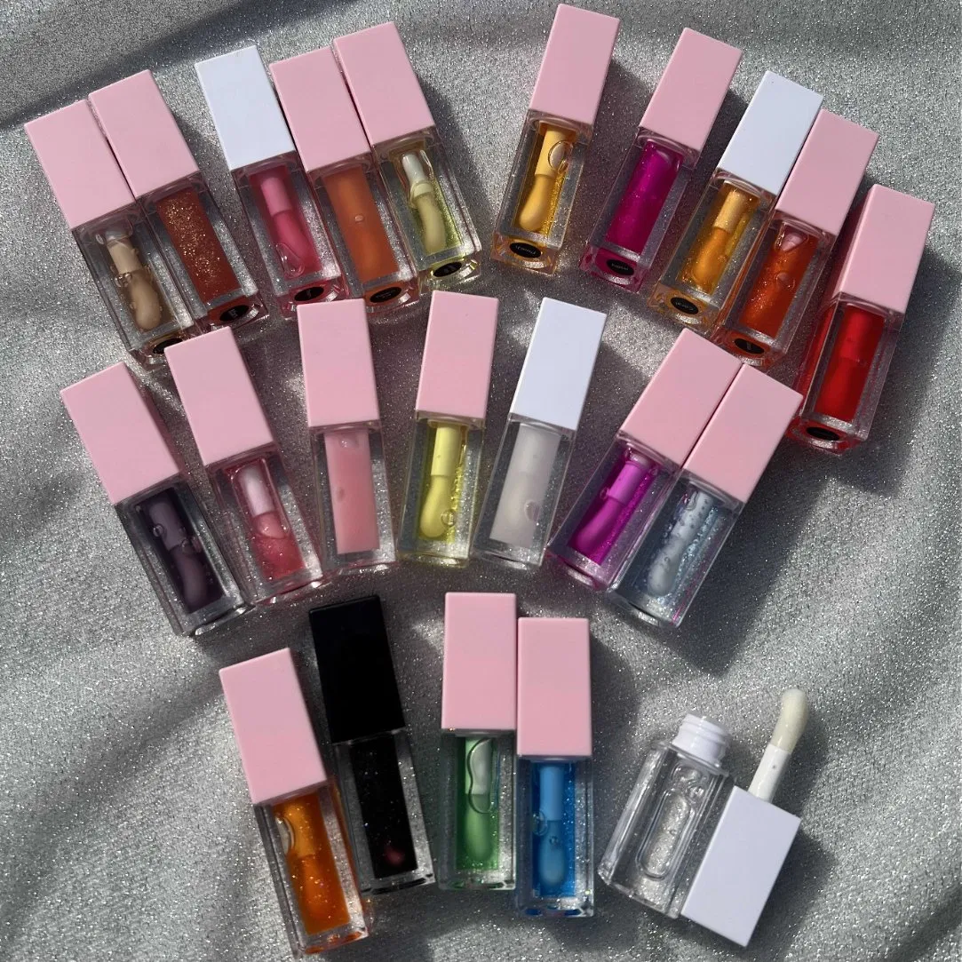 30 Flavors Pink Tube Vegan Lip Oil Private Label Strawberry Bulk Lip Plumper Waterproof