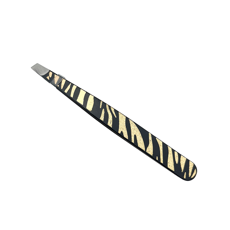 Hot Zebra Designed Eyebrow Clip Tweezer Printed Slanted Tip Hair Puller Shaper Tools Stainless Steel Eyebrow Tweezer