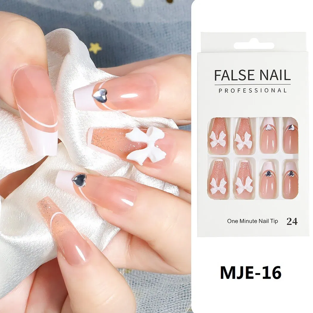 High Quality Press on Nails Long Square Rhinestones False Nails with Luxury Diamonds