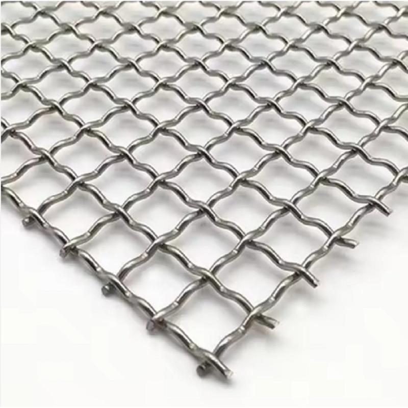 Factory Price Customized Hook Vibrating Sieve 65mn 45# Crimped Iron Wire Mesh Stone Woven Screen Crusher Vibrating Screen Mesh