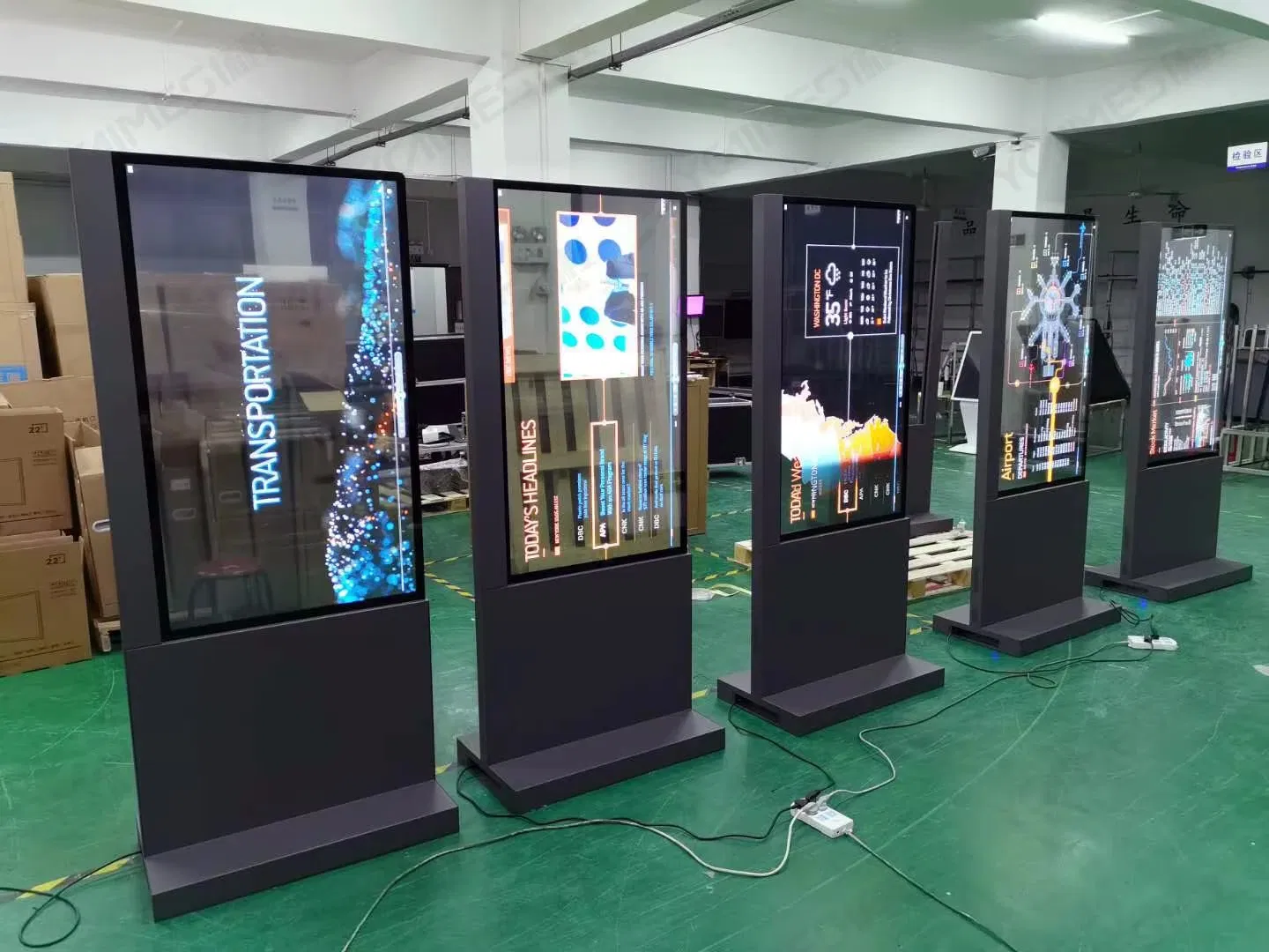 55'' Смарт OLED монитор прозрачный интерактивный для музеев